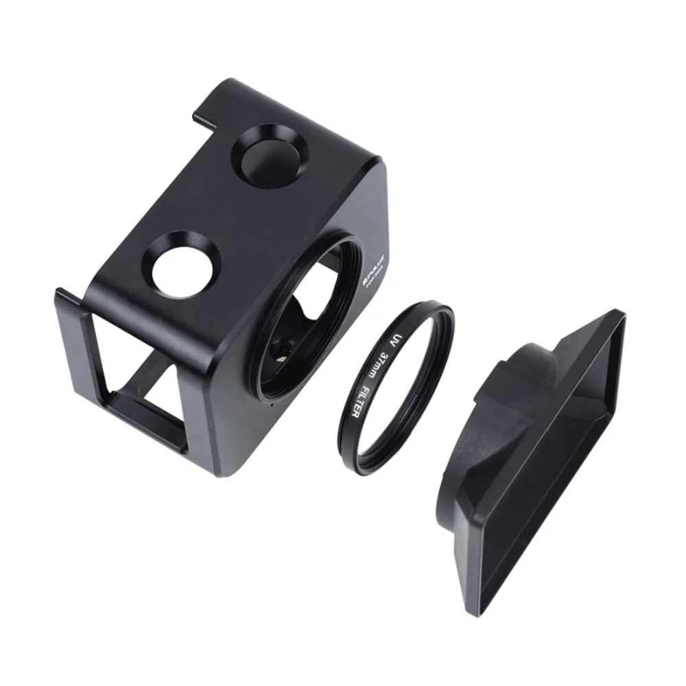 PULUZ-جراب واقٍ من سبائك الألومنيوم لسوني RX0 II ، قفص كاميرا ، عدسة مرشح الأشعة فوق البنفسجية 37 مللي متر ، عدسة ومظلة مع مسامير ومفكات براغي