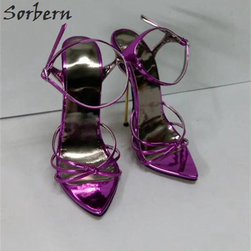 Sorbern Sexy 14Cm 16cm sandali con tacco a spillo in acciaio per le donne Night Club scarpe da ballo sandali con tacco alto taglia cinese 35-50