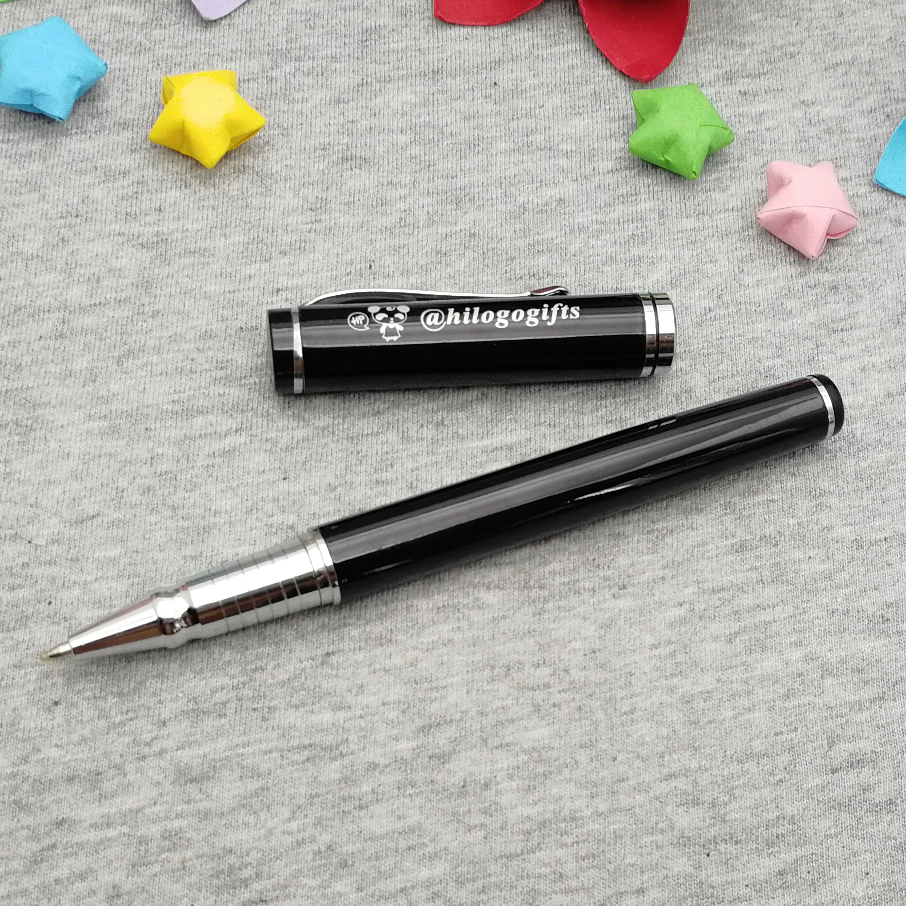 

Unique birthday party gift nice roller pen with silver clip personalized free with your name on the pen body 6-12letters is ok