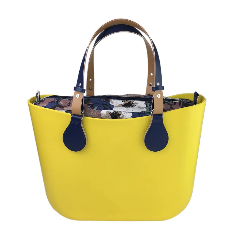 Yellow waterproof EVA body Big Size O bag obag style Luxury Handbags Women Bags Silicon hand bag