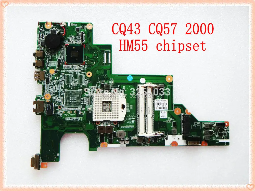 

646175-001 FOR HP CQ43 NOTEBOOK FOR HP 2000 NOTEBOOK HM55 CQ43 Laptop Motherboard 646175-501 100% Tested guaranteed