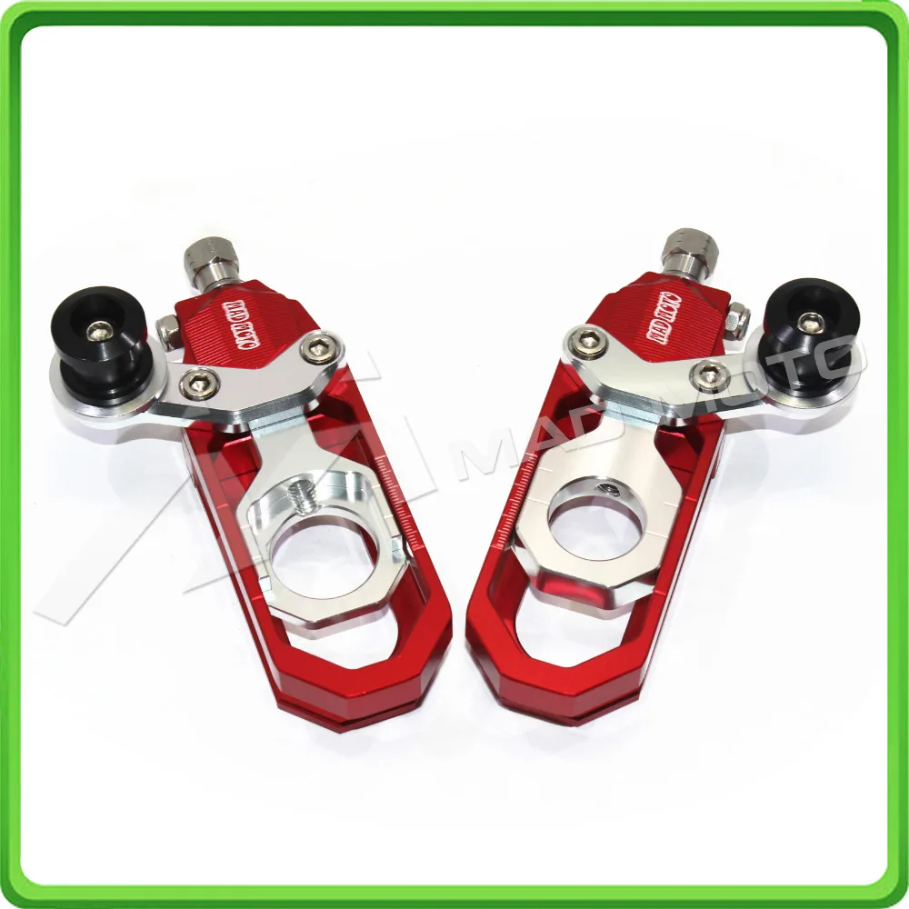 

Motorcycle Chain Tensioner Adjuster with bobbins kit for Yamaha R6 YZF-R6 2011 2012 2013 2014 2015 2016 Red&Silver