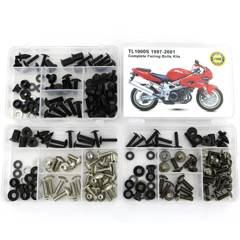 

Fit For Suzuki TL1000S 1997-2001 Motorcycle Complete Full Fairing Bolts Kit Screws Steel Fairing Clips Nuts Covering Bolts