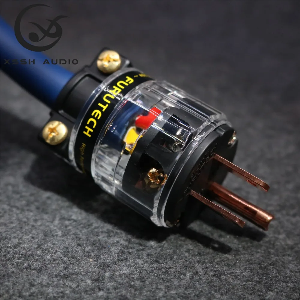 Hifi Power Line XSSH DIY Hi-End Amplifier 14.5mm 3 Core OFC Pure Copper US IEC 3 Pins AC Female Male Plug Power Cable Cord Wire