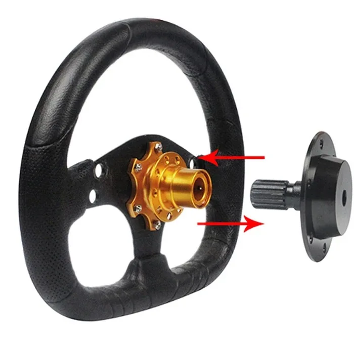 Universal 6 Hole Racing Steering Wheel Quick Release Hub Volante Quick Release Hub Adapter Removable Snap Off Boss Kit