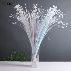 Yo Cho 80/90/115Cm Mooie Flore Bruiloft Scene Decoratie Kunstmatige Zijde Bloem Nieuwe Home Decor Wit bloem Pauw Gras Riet