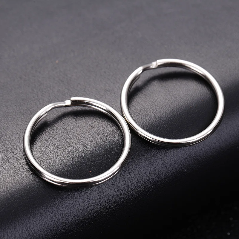 Round Double Loop Jump Rings, Split Rings, Chaveiros, Fits DIY, Handmade Chaveiro, Jóias Acessórios, Atacado, 25mm, 50Pcs