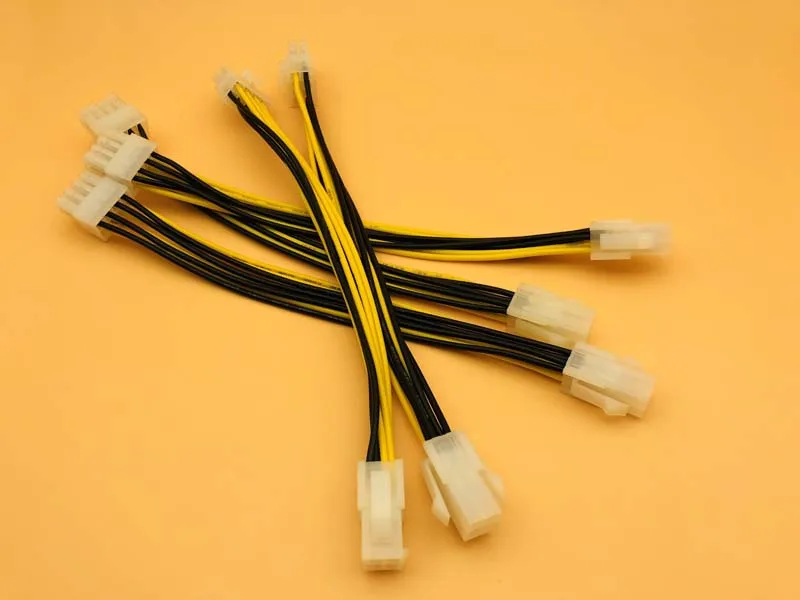 5 pces 20cm atx 4pin macho para 8pin fêmea eps adaptador de cabo de alimentação cpu fonte de alimentação conversor de cabo para mineração btc mineiro