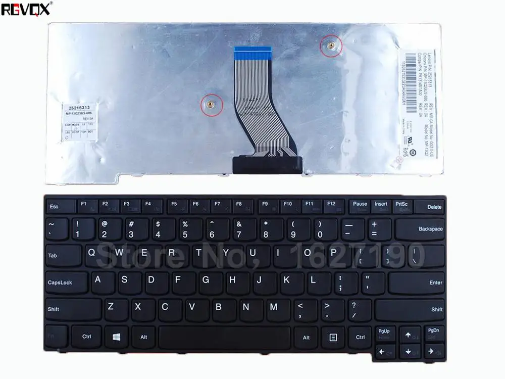 

New US Laptop Keyboard For LENOVO E40-70 E40-30 E40-45 E40-80 E40-81 E41-70 BLACK FRAME BLACK WIN8 With cable folded