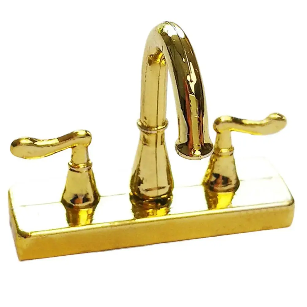 1/12 Dollhouse Miniature Accessories Mini Water Tap Faucet Simulation Model For Doll House Furniture Decor