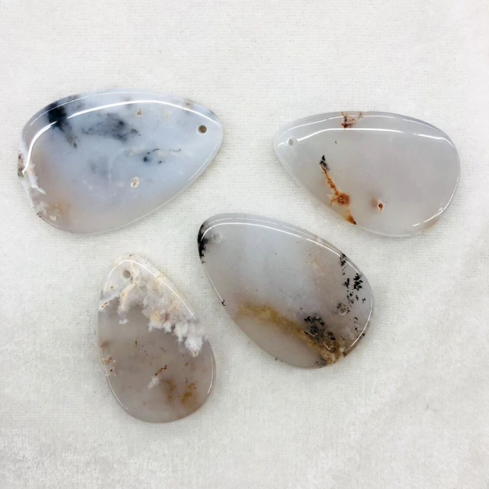 

Natural Charming Dendritic Agate Chalcedony Pendant,Irregular Shape and size Mixed 10pcs/lot For necklace,Approx 40-60mm