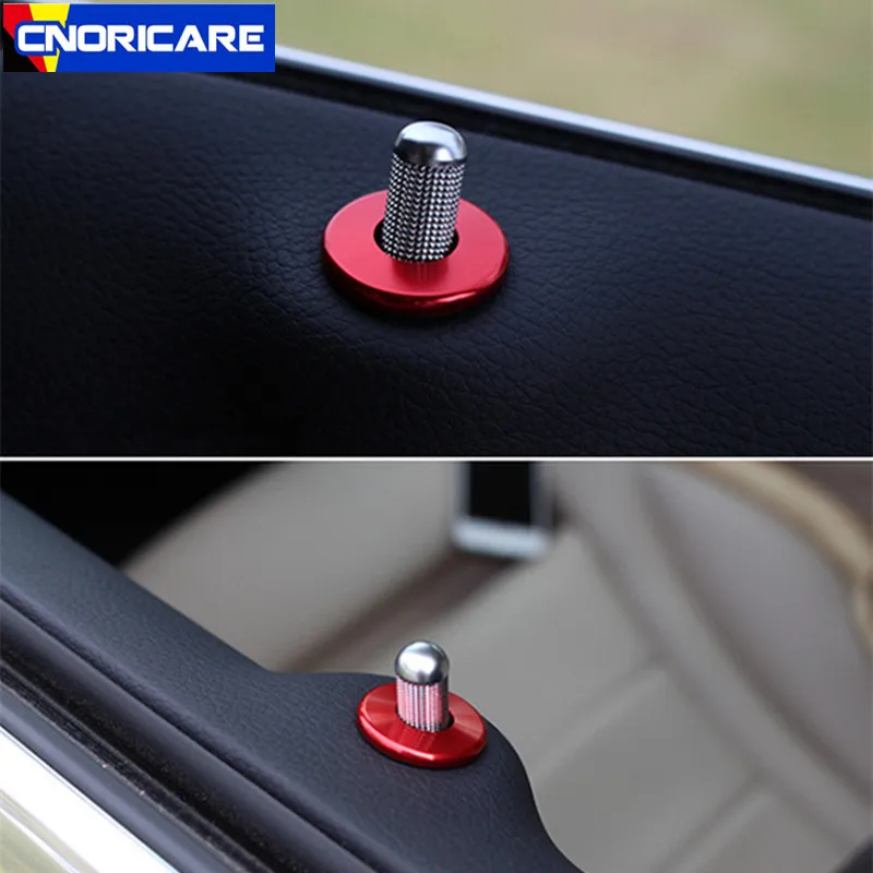 Car Door Lifting Bolt Circle Decoration Decals For Mercedes Benz E C Class W213 W205 GLC X253 Door Pin Ring Sticker