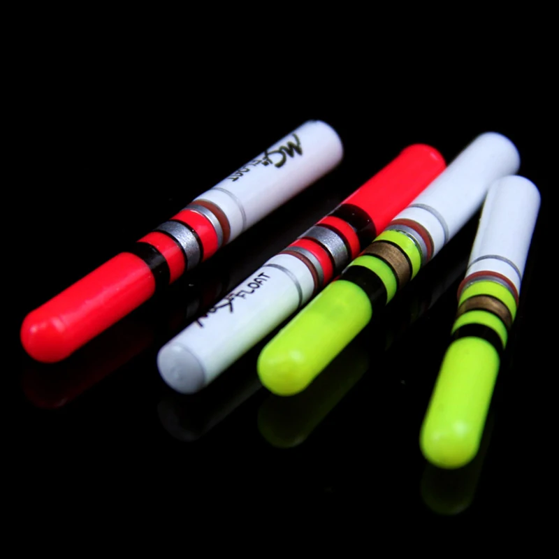 

10Pcs Light Sticks Green / Red Work with CR322 CR425 Battery Operated LED Luminous Float Night Fishing Tackle B276