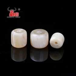 10PCS Tibetan style Natural Goats horn Handmade bone Bead Necklace DIY Scatter Beads Hand-chain Beads Hole 1.5mm