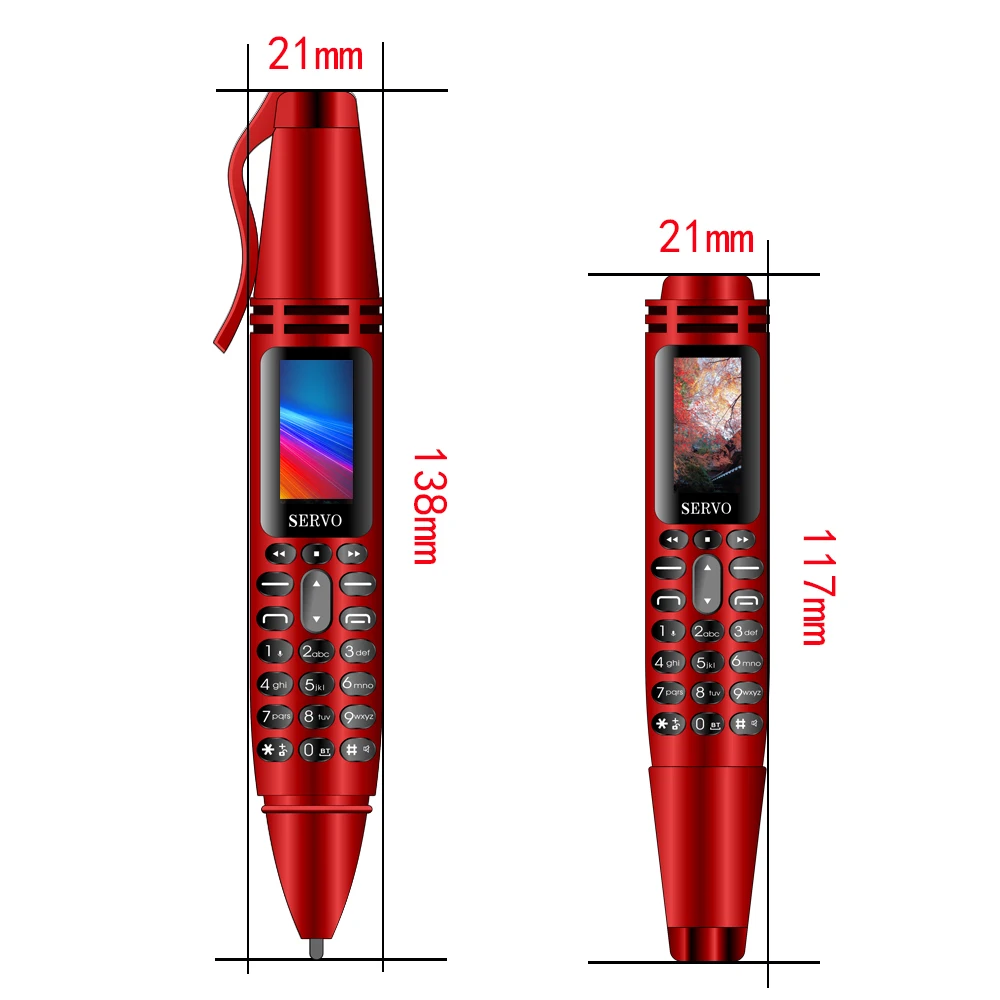 Imagem -02 - Pen Mini Telefone Móvel com Caneta de Gravação Tela Minúscula Dual Sim Gsm Bluetooth Discador Lanterna Câmera Celulares 096 K07