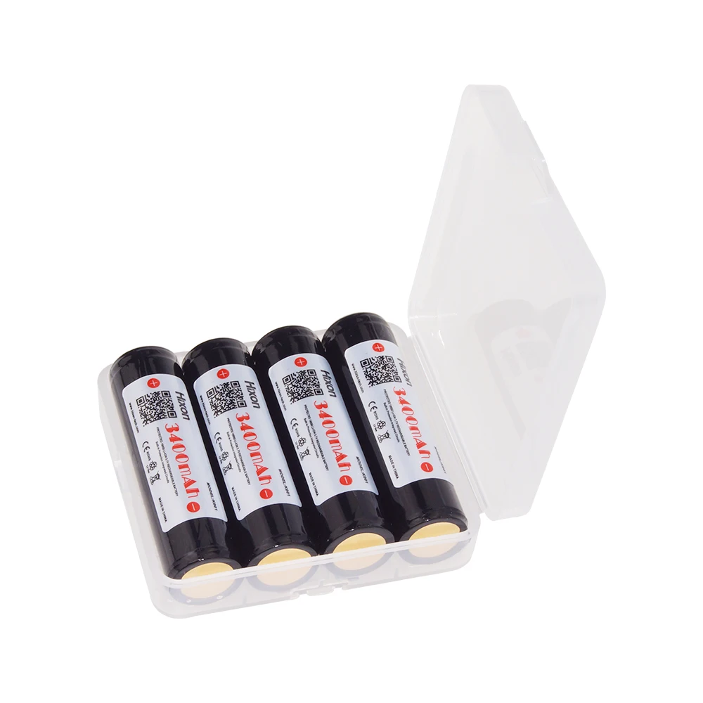 4pc 18650 3400mAh Li Ion Protected Rechargeable Battery With Original Sanyo Cell For Olight M22 M3X S20 A02 NiteCore Flashlights