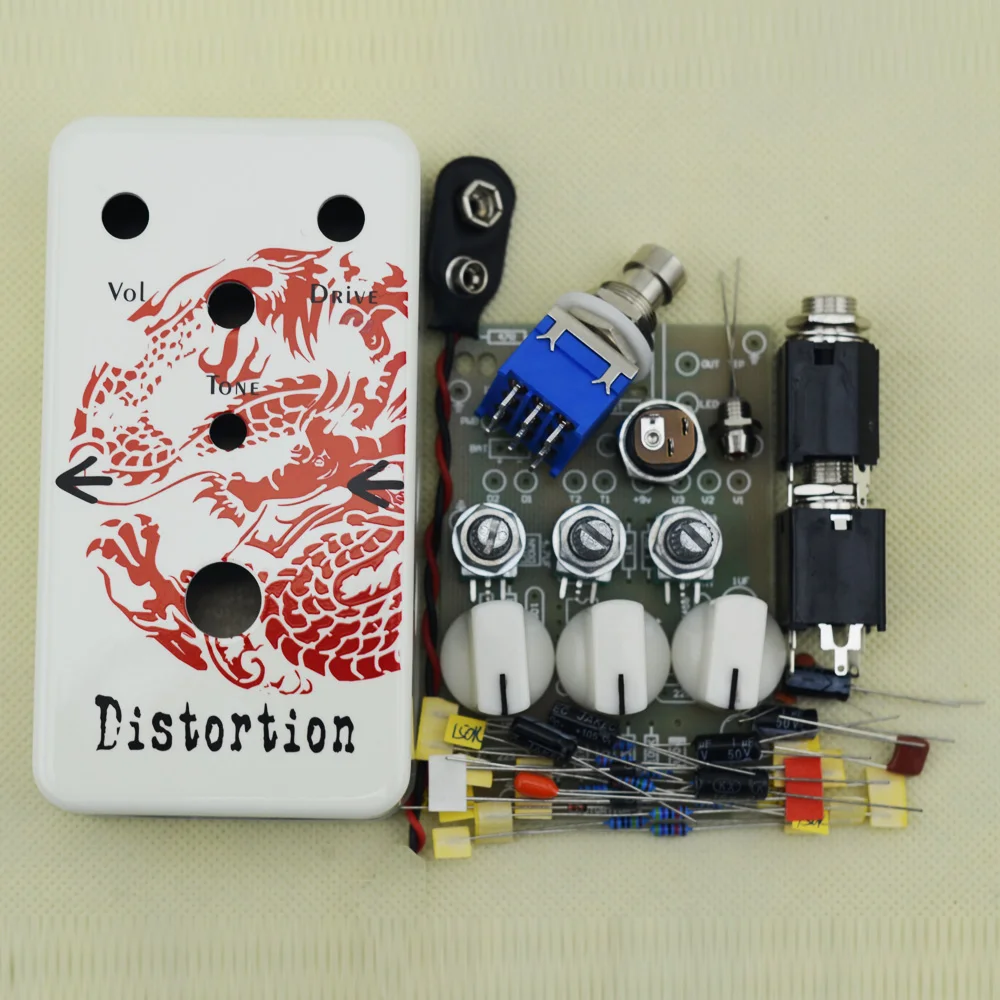 DIY Distortion Guitar Pedal Kits With 1590B Paint Dragon Box(DS-2)+ Free Shipping