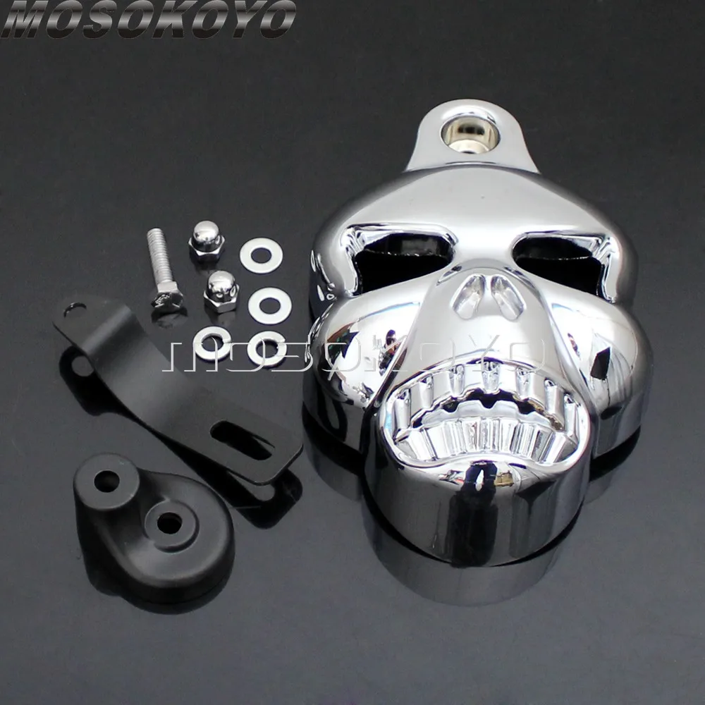 Motorcycle Modified Skull Horn Carburetor Cover For Harley Sportster Softail Glide Ultra Electra Glide Road King Classic Custom