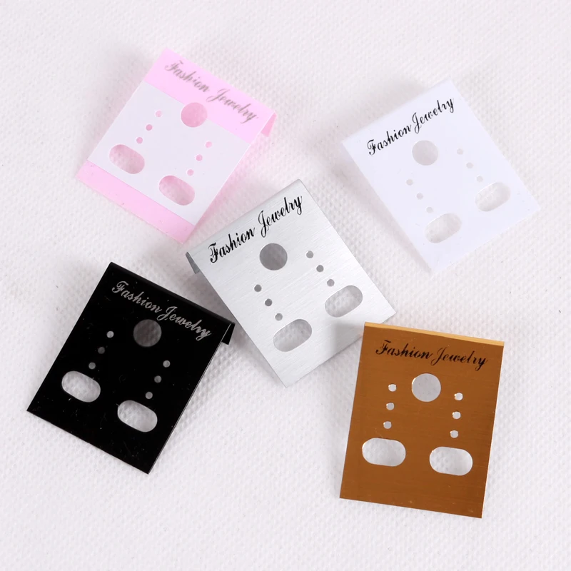 

Оптовая продажа, Китай, дешевая ПВХ-карта 100 шт./лот, Пластиковые Висячие ювелирные изделия, серьги-гвоздики, витрина, Упаковочная карта 3x3,7 см на заказ