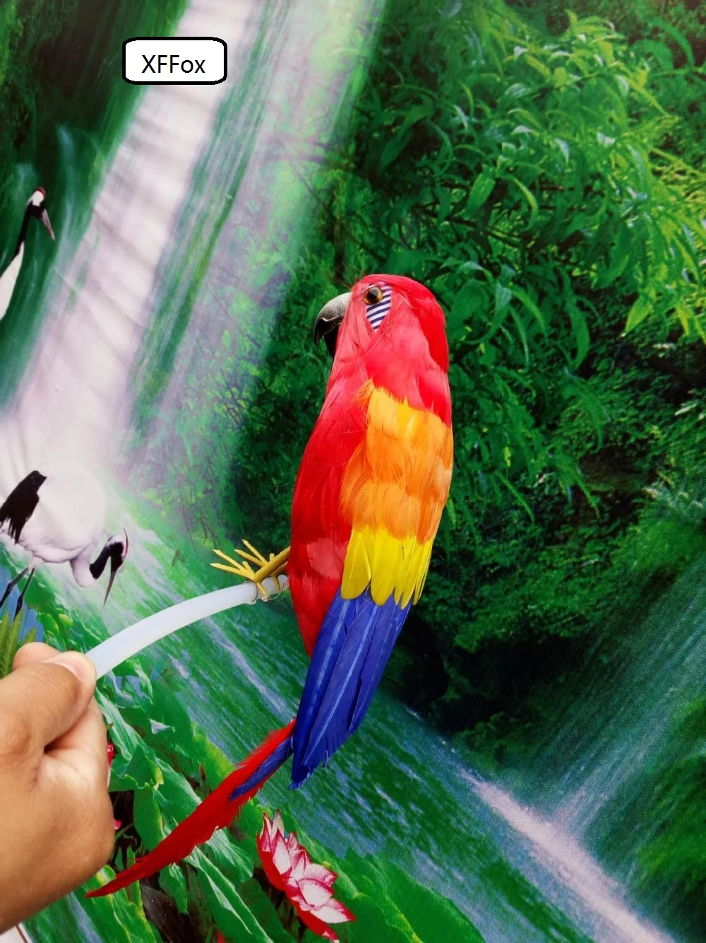 real life orange&red parrot model foam&feather simulation parrot bird gift about 40cm xf0223