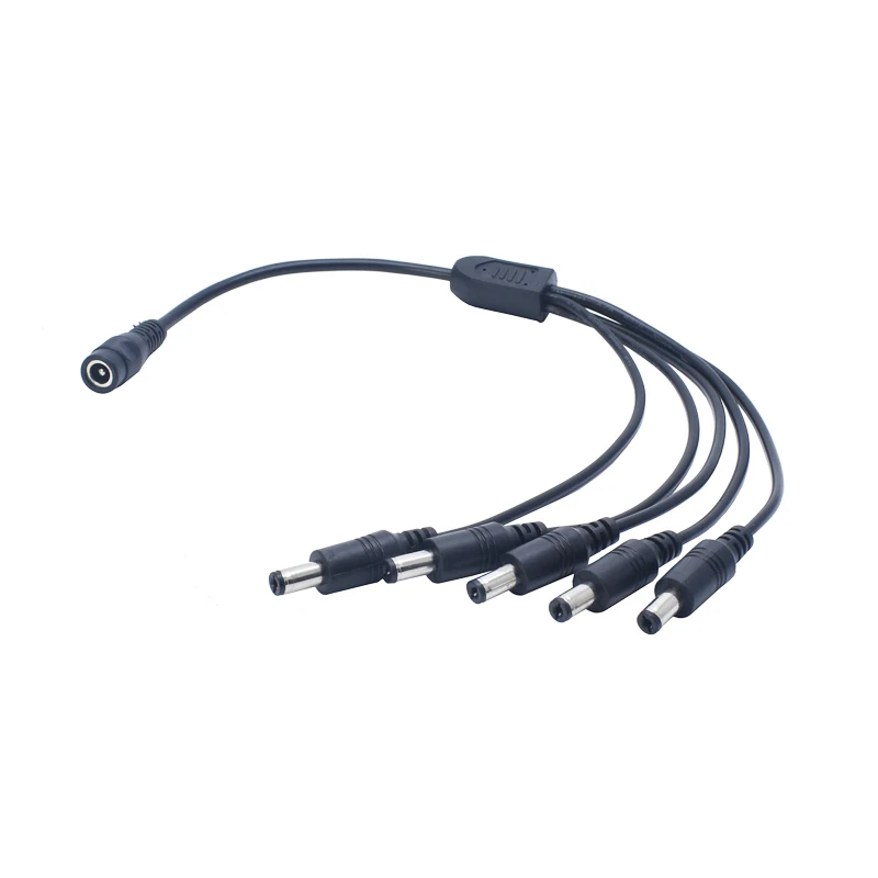 DC Power 1 to 2/3/4/5/6/8/10/16 Port DC Power Splitter power Cable Male to Female 5.5 x 2.1 mm Plug for Led Strip CCTV Camera