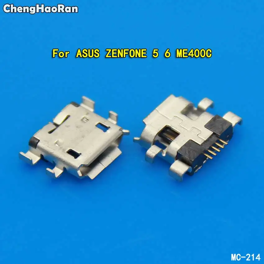 ChengHaoRan 2pcs 5Pin Micro USB Jack Connector USB Female Socket Plug For ASUS ZENFONE 5 6 ME400C USB Charging Port