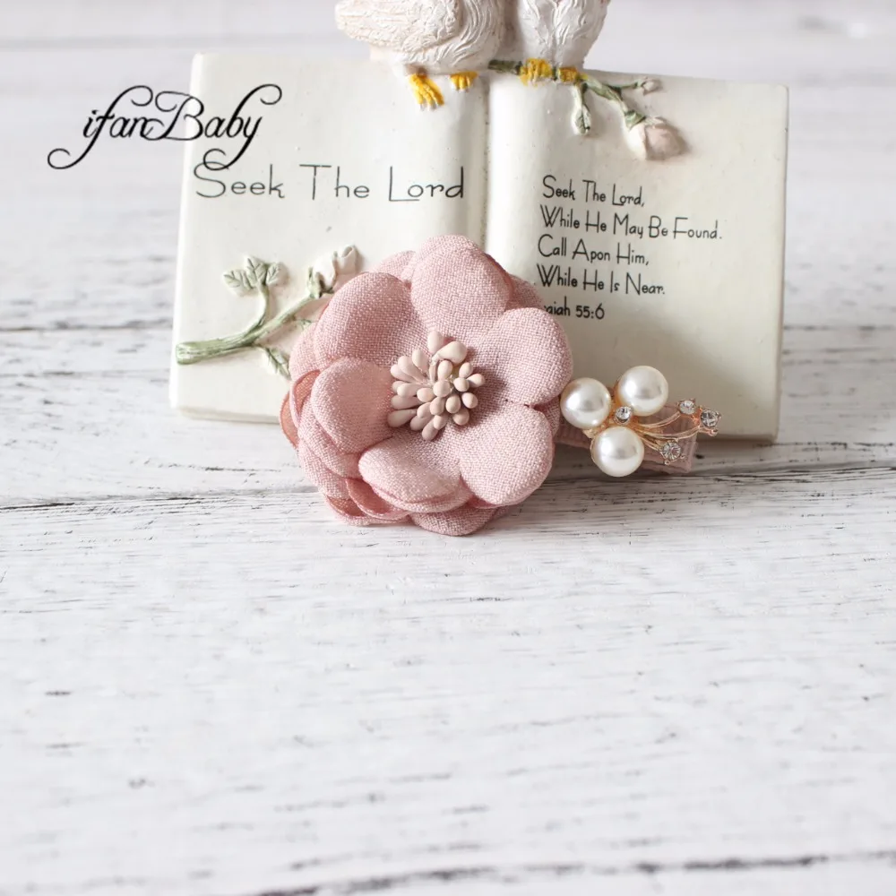 Women Girl Hair clip kids girl hair flower clip Burn flower clip