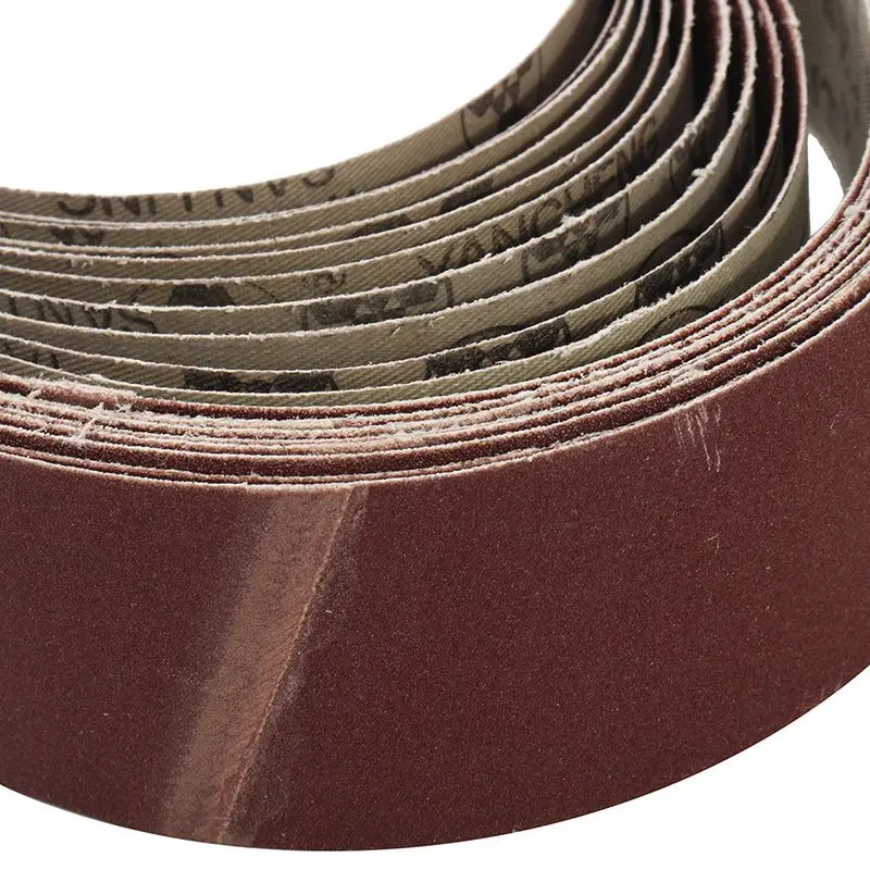 Cintos de lixamento para o polimento de moagem, mistura de 60/ 120/ 150/ 240/686, lixas 50 x mm com 10 peças