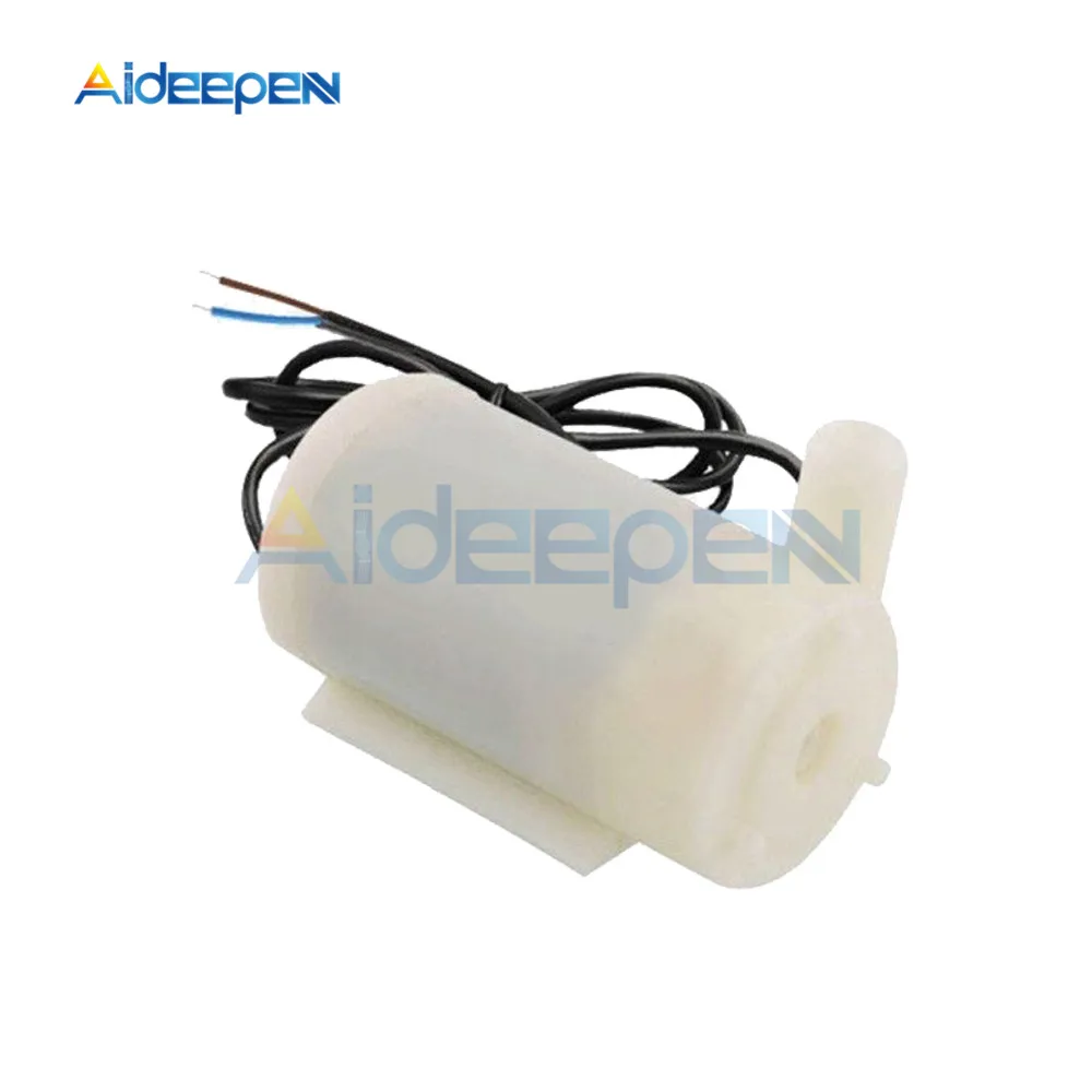 Mini Micro Submersible Water Pump 100L/H DC 3V 5V Low Noise Brushless Motor Pump horizontal vertical 1m soft hose