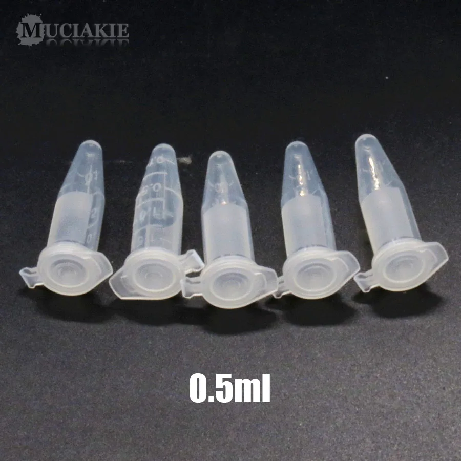 Muciakie-食品保存用の蓋付き遠沈管,0.2ml,0.5ml,1.5ml,2ml,5ml,10ml