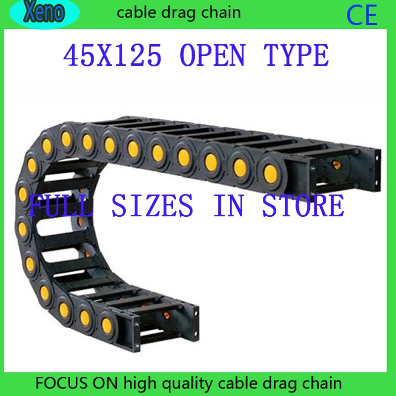 

45x125 1 Meters Bridge Type Plastic Cable Drag Chain Wire Carrier