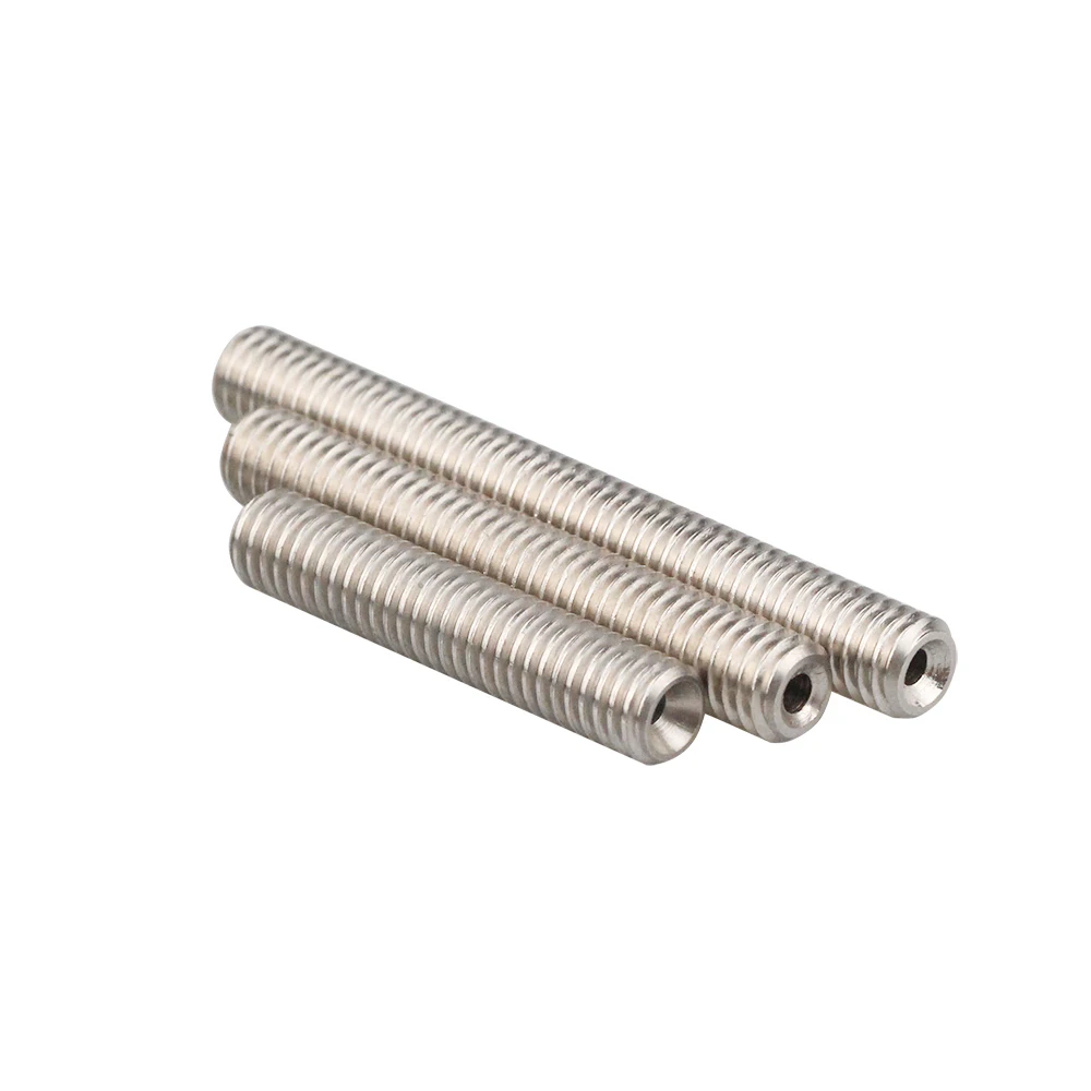 MK8/MK9 M6*30mm 40mm 50mm 3D printer Throat With PTFE Pipe Stainless Steel Feed Tube Nozzle Throat For 1.75mm Filament Makerbot