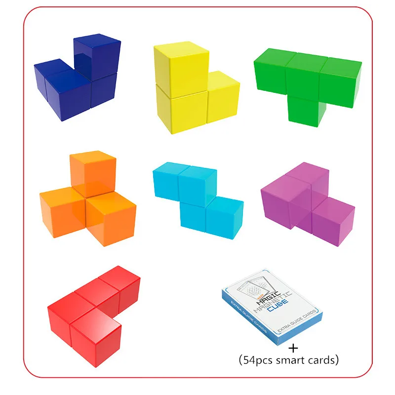 Mini Magnets Cube Magic Building Blocks Construction toys for Children Educational Magnetic Sticks Set Relief Stress Puzzle Toys