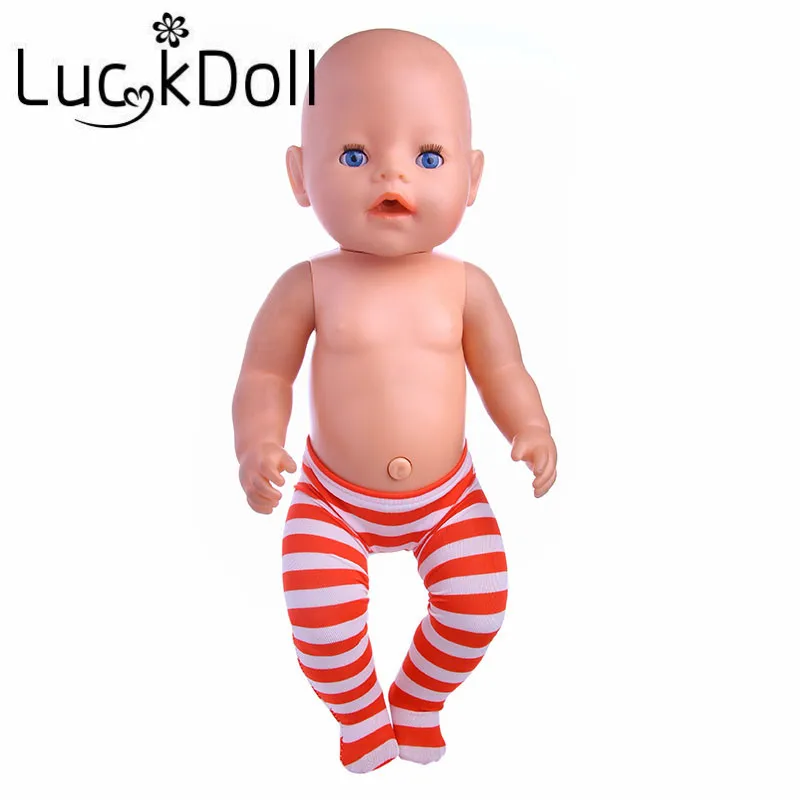 New arrival of multi-color striped tights for 18 inch American doll, is to give children the best gift