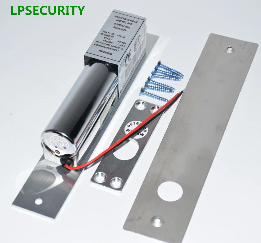 

LPSECURITY Low Temperature Electric Bolt Lock 2-Lines DC 12V Heavy duty Fail Safe Drop Gate Door Access Control Security system