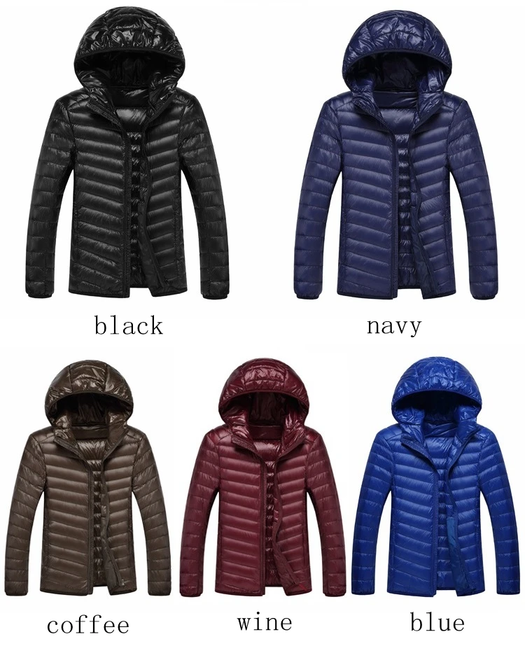 NewBang 9XL 10XL Men\'s Large Size Down Coats Ultra Light Down Jacket Men Lightweight Feather Hooded Warm Portable Winter Coat