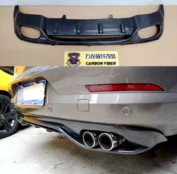 Carbon Fiber +FRP Rear Diffuser Bumper Guard Protector Skid Plate Bumper Cover For Volkswagen Passat CC Sedan 4 Door 2009-2016