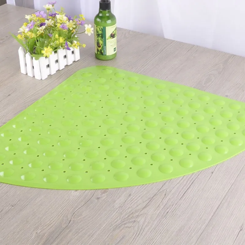 Solid Non-Slip Bath Mats For Shower and Bathroom Products Antimicrobial PVC Bathroom And Kitchen Mat Suction Cup Transparent