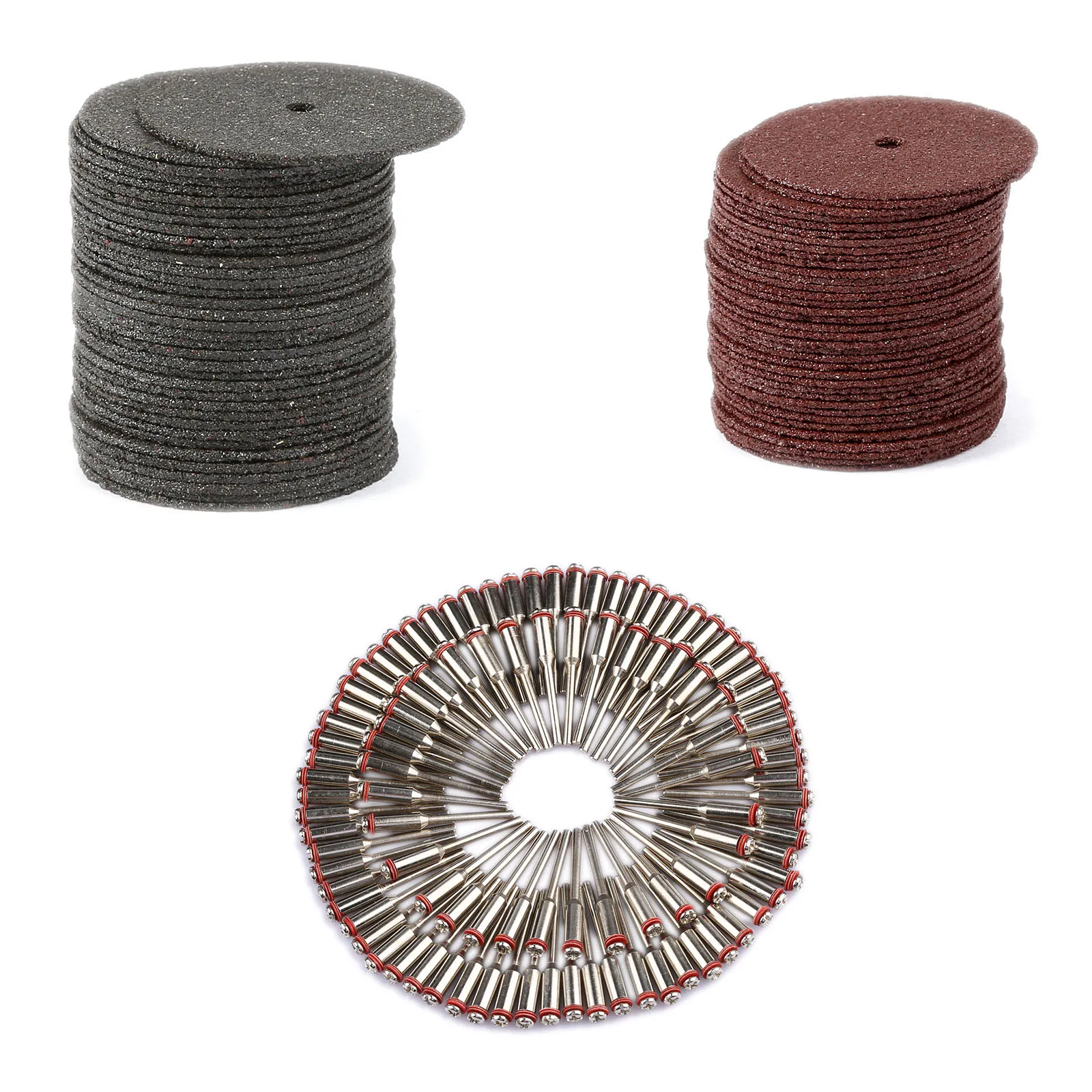 Discos de corte de 24mm para herramientas rotativas de corte de Metal, accesorios Dremel de 72 piezas, mandril de 10 piezas y 2,35mm