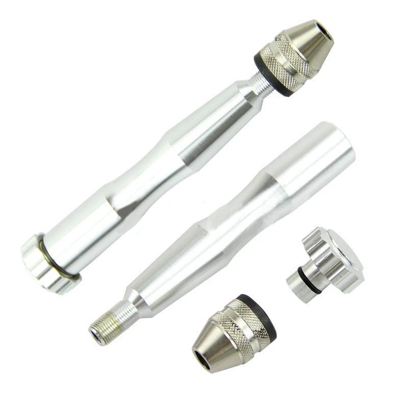 1Set Aluminium Mini Micro Handboor Met Keyless Chuck + 10Pcs Twist Boren 0.6-2.0Mm