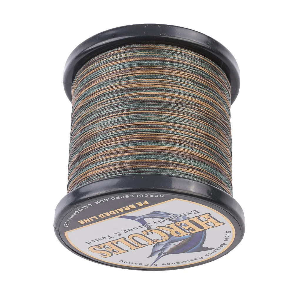 Hercules-Multifilament Fishing Line, 4 Strands, PE Braided, Weave, Pesca Wire, Floating, 100m to 2000m