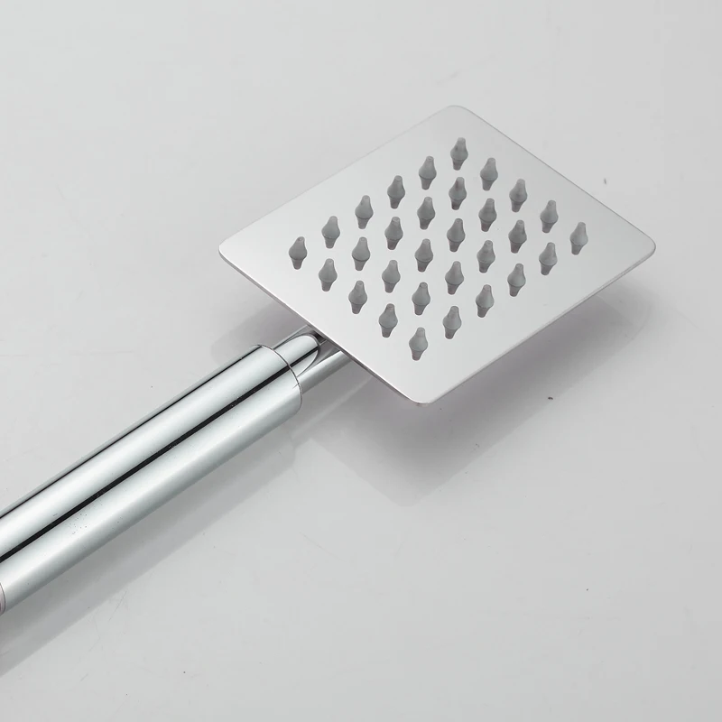 Bathroom Stainless Steel Hand Shower Polished Shower Hose Shower Mounting Bracket,Square Circular Electroplating shower head