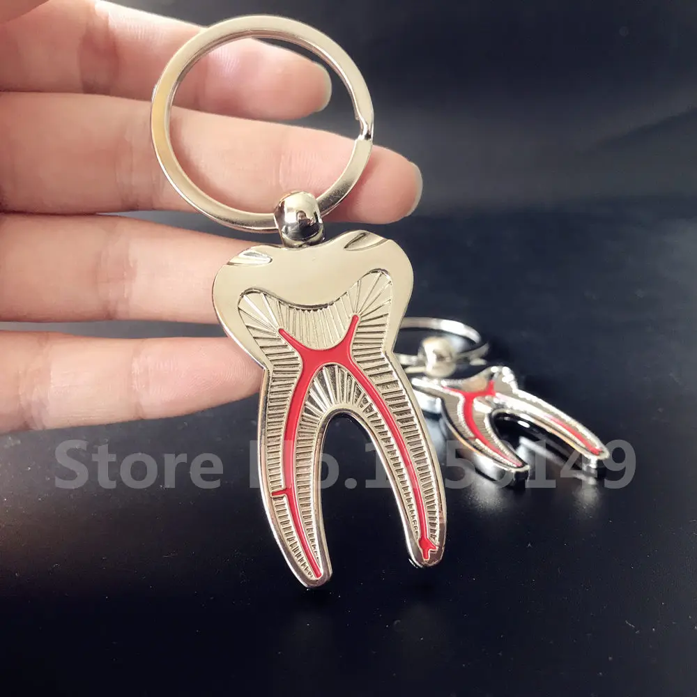 

10pcs high quality Dental Tooth-shape Keychain Dental Clinic Gift