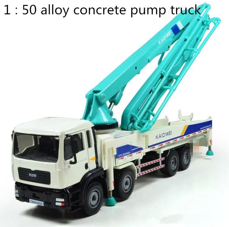 1 : 50 alloy slide toy models construction vehicles, concrete pump truck model, Baby educational toys