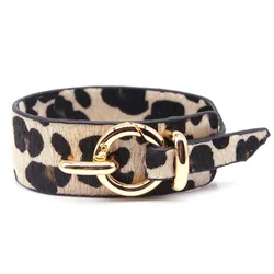 TOTABC Fashion Punk Leather Bracelet For Women Wristband Charm Cuff Bracelets & Bangles Jewelry Gift Pulsera