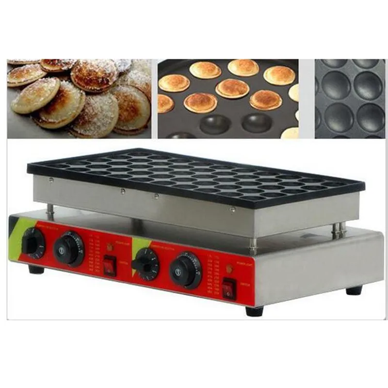 110V/220V 50pcs Non-stick Commercial Electric Grill  Waffle Maker Mini Pancake Machine For Snack Equipment AU/EU/UK/US Plug