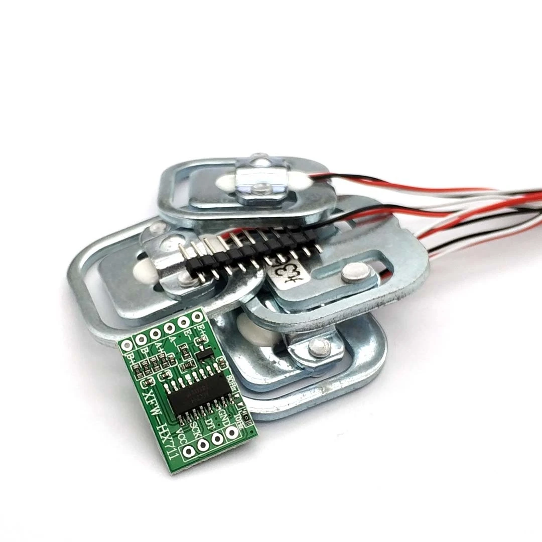 جديد 4 قطعة 50 كجم الإنسان مقياس الجسم تحميل خلية المقاومة سلالة الوزن الاستشعار + HX711 إعلان وحدة الضغط مجسات قياس أدوات