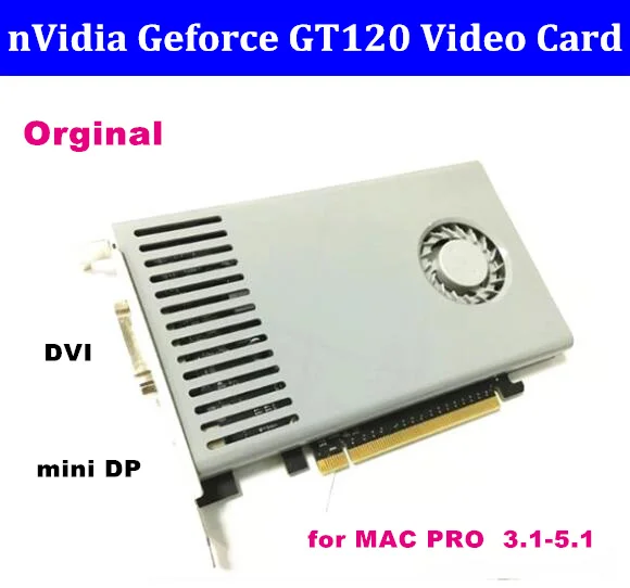 

High Quality For nVIDIA GeForce GT120 512MB DDR3 DVI+Mini DP interface PCIE Video Card For Mac Pro3.1-5.1 (2008-2012)