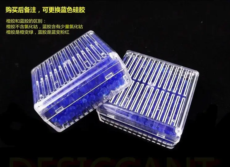 2 PCS blue Silica Gel Desiccant Humidity Moisture Absorb Box Reusable Packing Supply