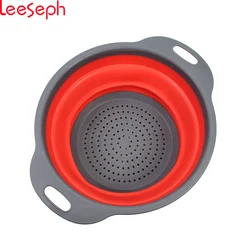 Folding Strainers, Kitchen Collapsible Silicone Colander, Fruit Vegetable Strainer Silicone Drainer, kitchen accessories